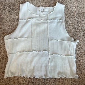 Patchwork Pointelle tank top